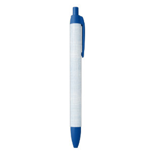 Light Blue Faux Linen Black Ink Pen
