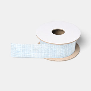 Light Blue Faux Linen Bridal Shower Satin Ribbon