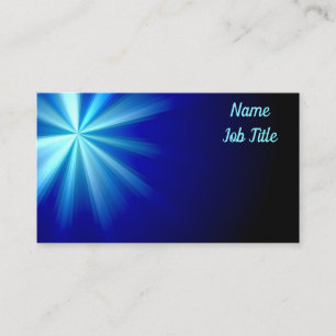 Light Blue Flare on Dark Blue Business Card