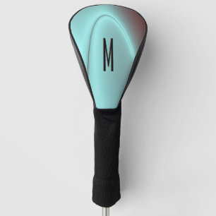 Light Blue Flash Initial Golf Head Cover