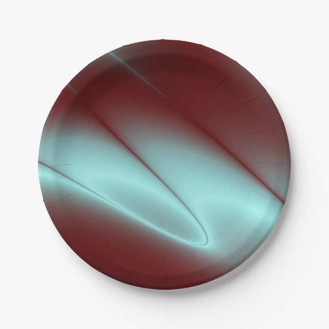 Light Blue Flash Paper Plate (Front)