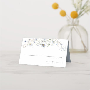 Light Blue Floral   Bridal Shower or Wedding Place Card