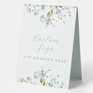 Light Blue Floral Custom Editable
