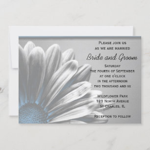 Light Blue Floral Highlights Wedding Invitation