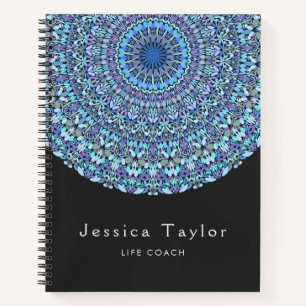 Light Blue Floral Mandala Notebook