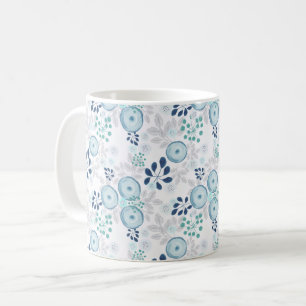 Light blue flowers coffee mug