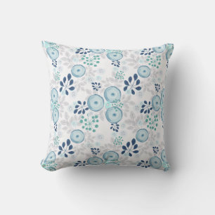 Light blue flowers cushion