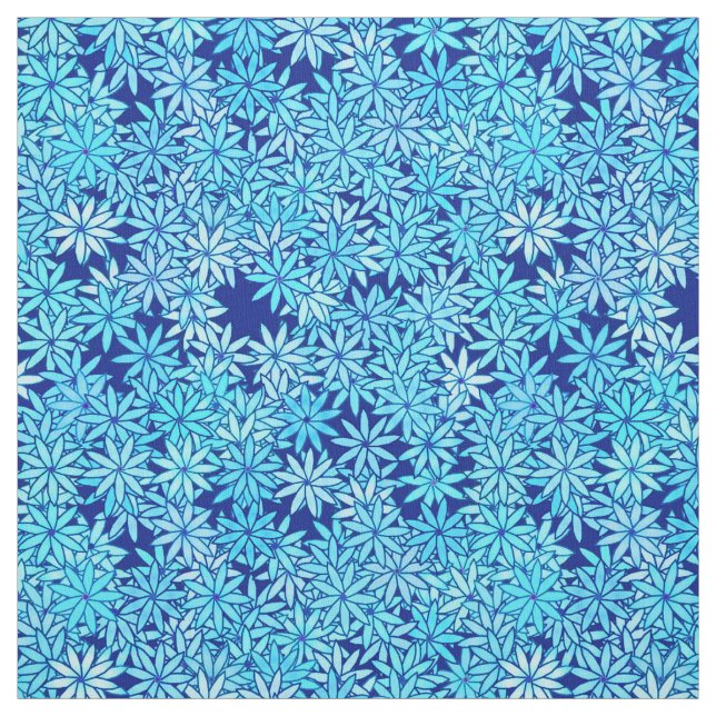 Light blue flowers, navy background fabric (Swatch)