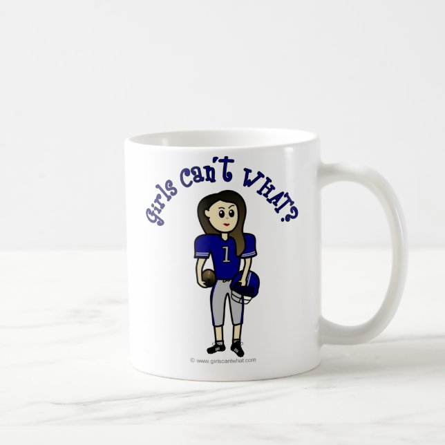 Light Blue Football Coffee Mug (Right)