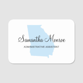 Light Blue Georgia Name Tag