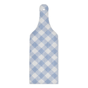 Light Blue Gingham Pattern Classic Chequered Print Cutting Board