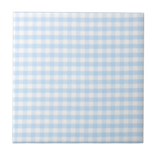 Light blue gingham pattern tile