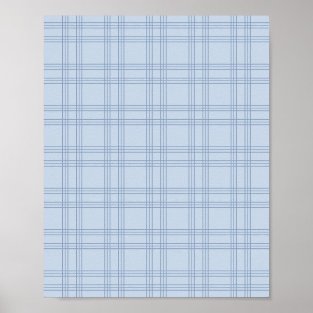Light Blue Gingham Poster (Front)