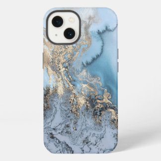 Light Blue & Gold Marble iPhone 6/6s Case