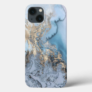 Light Blue & Gold Marble iPhone 6/6s Case