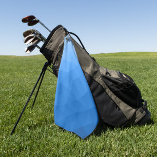 Light blue gradient geometric mesh pattern golf towel