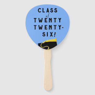 Light Blue Graduation Class of '26 Hand Fan