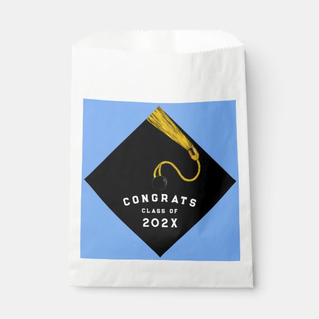 Light Blue Graduation Favour Bags (Front)