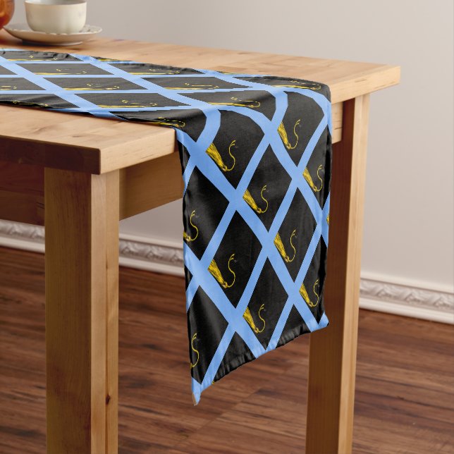Light Blue Graduation Party  Short Table Runner (In Situ)