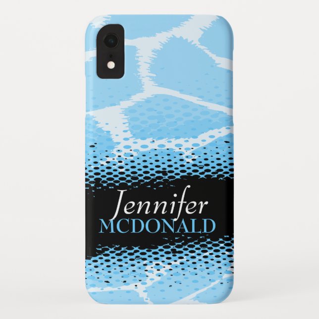 Light blue graphic animal print custom Case-Mate iPhone case (Back)