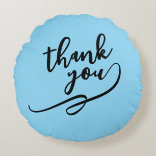 Light Blue Gratitude Decor - Appreciation pillow