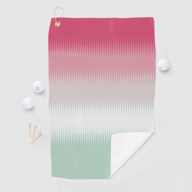 Light Blue Green Grey Grey Maroon Red Golf Towel (InSitu)