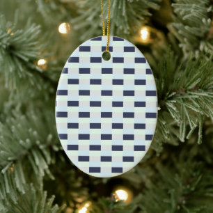 Light blue green with dots combination ceramic tree decoration