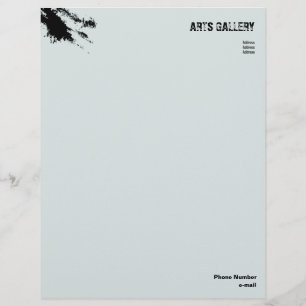 Light Blue Grunge Smudge Template Letterhead