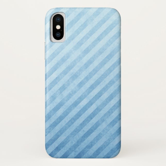 Light Blue Grunge Stripes Case-Mate iPhone Case (Back)
