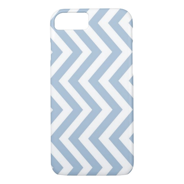 Light Blue Grunge Textured Chevron Case-Mate iPhone Case (Back)