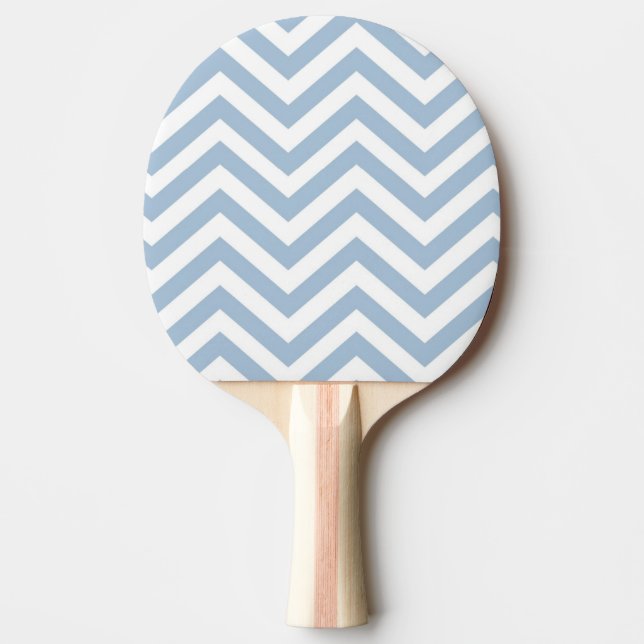 Light Blue Grunge Textured Chevron Ping Pong Paddle (Front)
