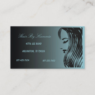 Light Blue Hair, Nail, Make-up Business Card