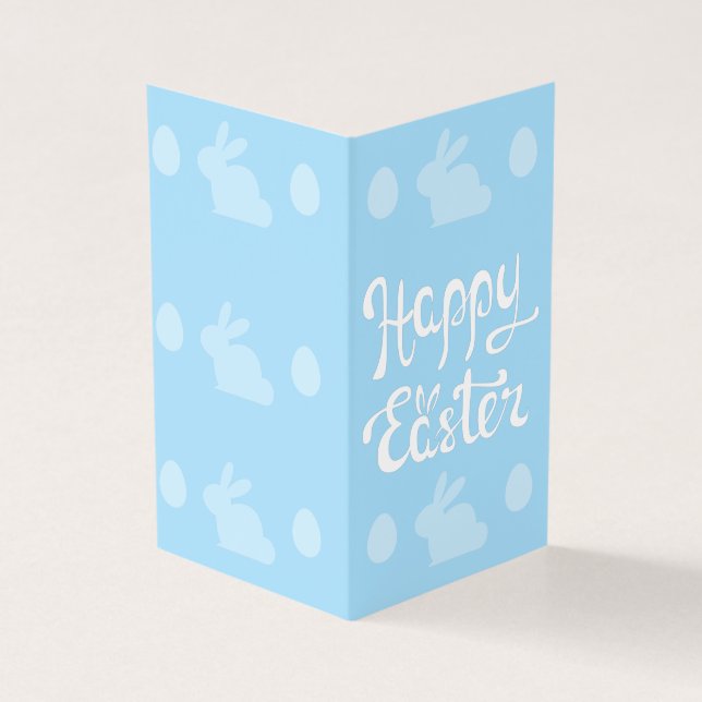 Light Blue Happy Easter Pack of 25 Mini Cards (Outside)