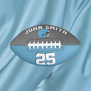 Light Blue Helmet Gray Blue•Custom American Football