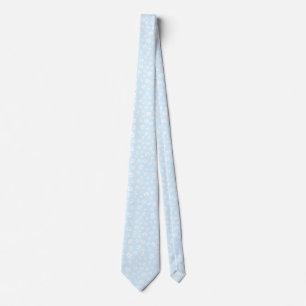 Light Blue Hibiscus Floral Tie
