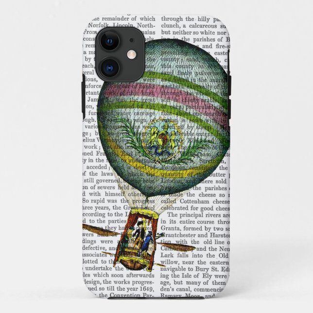 Light Blue Hot Air Balloon Case-Mate iPhone Case (Back)