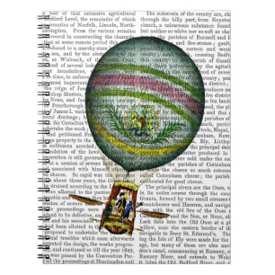 Light Blue Hot Air Balloon Notebook