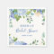 Light Blue Hydrangea Floral Bridal Shower Paper