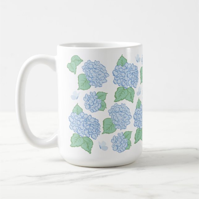 Light Blue Hydrangea Mug (Left)
