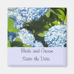 Light  Blue Hydrangea Save the Date Magnet
