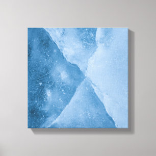 Light Blue Ice Abstract Art Photo Canvas Print