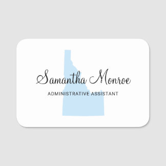 Light Blue Idaho Name Tag
