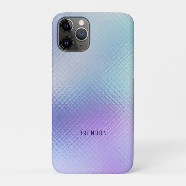 Light-blue Iridescent faux glass texture Case-Mate iPhone Case (Back)