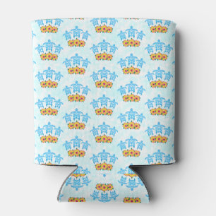 Light Blue Island Tribal Green Sea Turtles Can Cooler