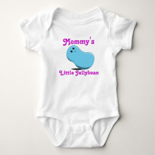 Light Blue Jellybean Custom Kids Shirt - Pink Text
