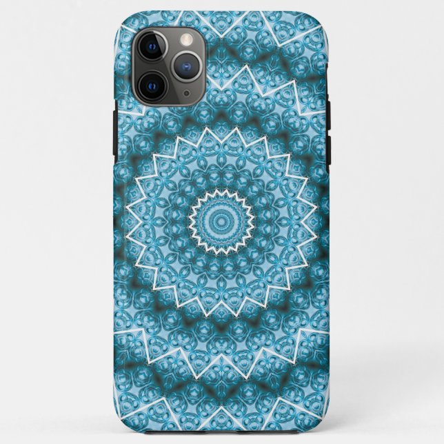 Light Blue Kaleidoscope / Mandala Case-Mate iPhone Case (Back)