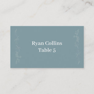 Light blue leaf Place Cards
