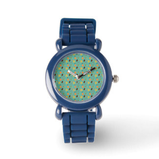 Light Blue Leaf Silicone Watch 