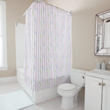 Light Blue Lily of the Valley Shower Curtain