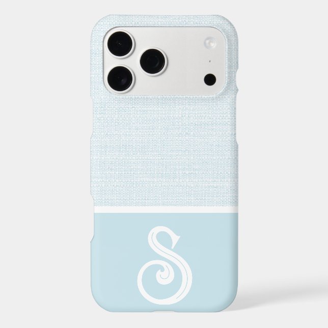 Light Blue Linen Texture, Colour Block (Back)